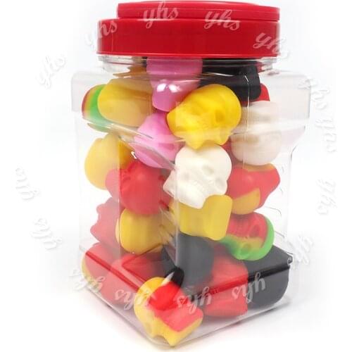 Silicone Non-stick Skull Shape Wax Container Heat Resistant Multi Use Storage Oil Jar Multi colo