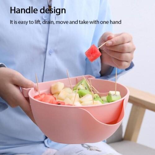 Drain Basket Kitchen Double-layer Plastic Sealed Fresh-keeping Box Draining Vegetables Fruit Basket Washing Basket Drain Rack