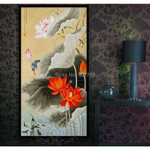 Modern abstract fashion oil painting on canvas simple flower bird paintings no framed free shipping