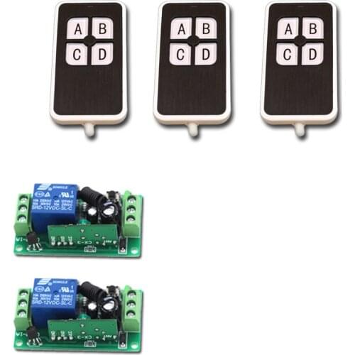 Remote Control Switch 1CH 10A RF Wireless Remote Controlled Switch DC9V 12V 24V Relay Receiver Transmitter 315/433MHZ
