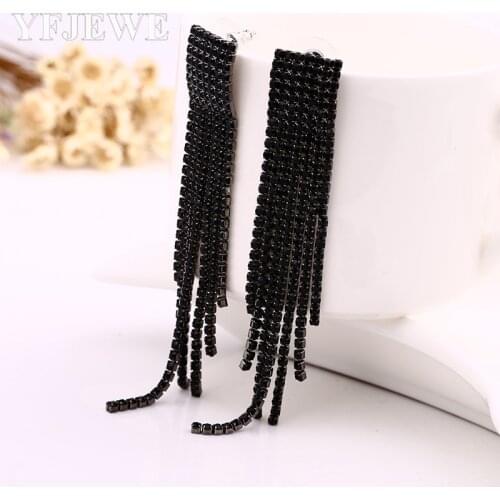 YFJEWE Arrived Hot Sale big drop earrings for woman Fashion temperament long paragraph crystal earrings female version