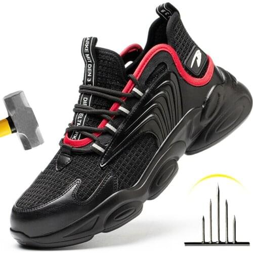 Safety Shoes Men Boots Steel Toe Shoes Indestructible Work Sneakers Male Air Cushion Work Shoes Puncture-Proof Safety Boots 2021