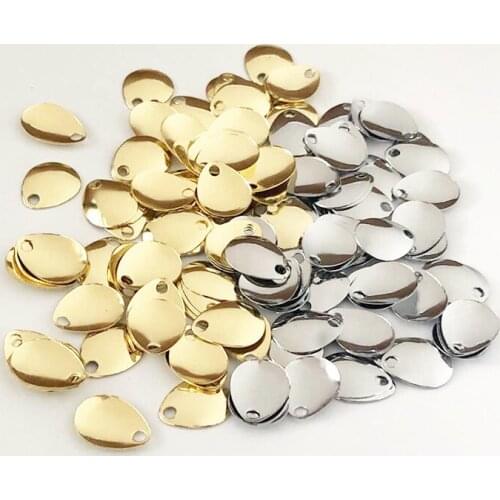 100pcs Brass Salmon Fishing Spoon Blanks Bass Pike Lure Baits Unpainted