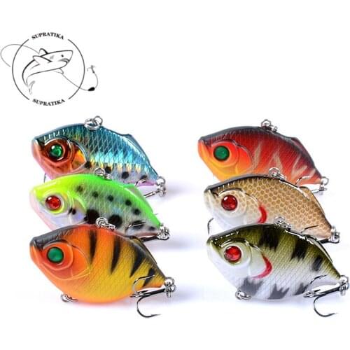 44MM/8.6G Artificial VIB Wobbler High Quality Fishing Lure Hard Bait 3D Eyes Freshwater Professional Plastic Fishing Bait