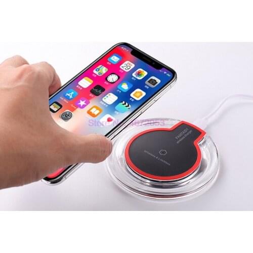 200pcs Qi Wireless Charger for Samsung Galaxy S9 S8 Plus Xiaomi mi 9 Charging Dock Cradle Charger for iphone XS MAX XR