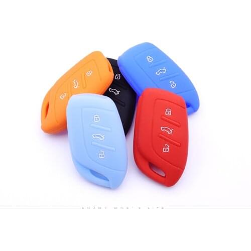 Key Case For Car MG ZS EV HS Silicone FOB Remote Accessory 3 Button Holder