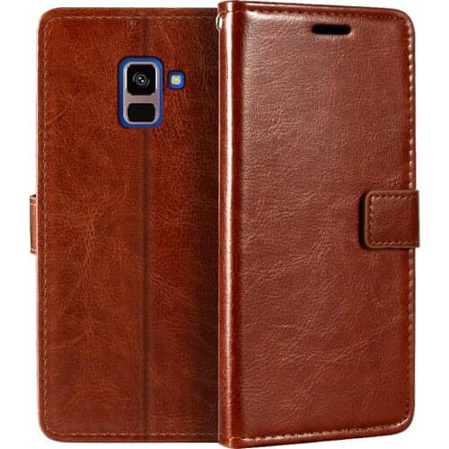 Case For Samsung Galaxy A8 Plus 2018 Wallet Premium Magnetic Case Cover With Card Holder And Kickstand For Samsung Galaxy A730F