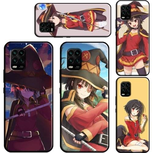 Anime Megumin Konosuba Phone Case For Xiaomi Mi 10T Pro 9 10 11 Lite Ultra A3 POCO F3 F1 F2 M3 Pro X3 Soft Cover