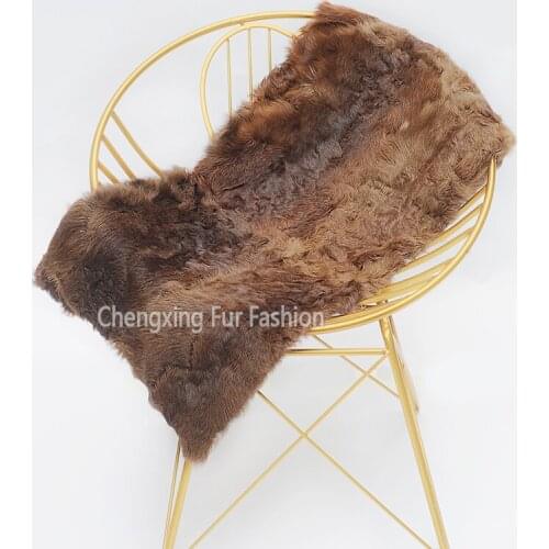 CX-D-154A Decorative Throw Blanket Genuine Lamb Fur Blankets For Living Room Rugs
