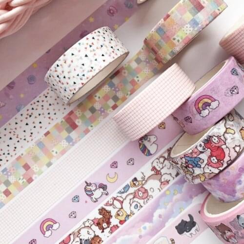 15mm Wide Decorative Masking Tape Colorful Flower Animals Style Design For Diy Craft Scrapbooking Gift Wrapping