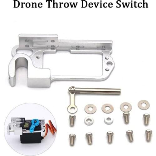 RC Drone Thrower Lightweight Aluminum Throw Device Switch Drone Fishing Bait Thrower For MG996 Servo 25T Servo Arm