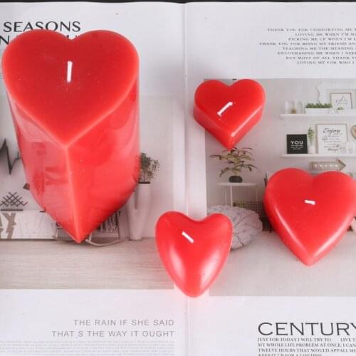 Heart Shape Diy Candle making mold jar Candle Material Production Wax Film Silicone Mould for lover Birthday Valentines Day
