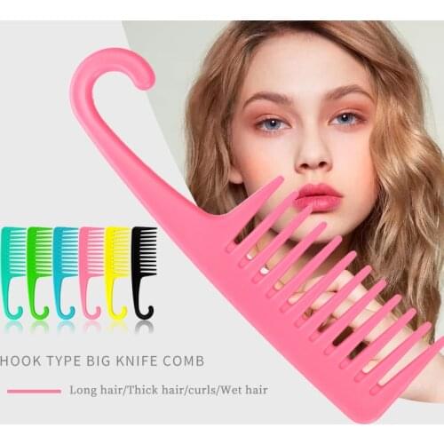 Hot sale Wide Tooth Hair Comb Wet Brush Detangling Hair With Hook