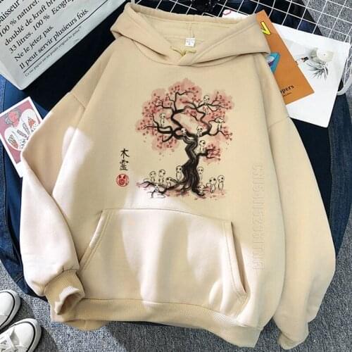 Studio Ghibli Totoro Japanese Anime Funny Cartoon Hoodie Men Spirited Away Miyazaki Hayao Streetwear 90s Graphic Hoody Female