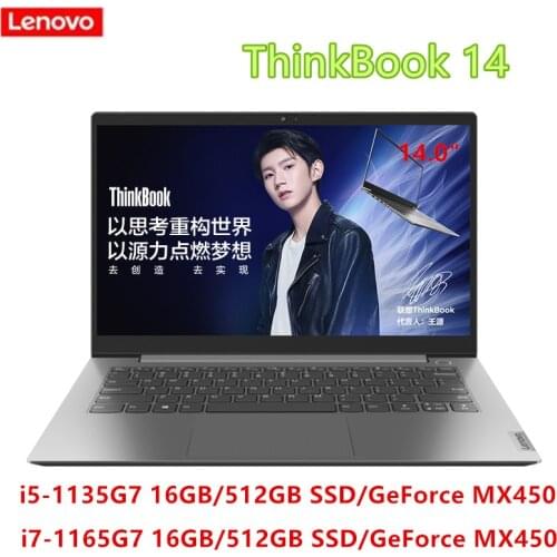 Lenovo ThinkBook 14 i7-1165G7 MX450 Graphics 16GB Ram 512GB SSD ThunderBolt4.0 WiFi6 RJ45 Backlit Fingerprint