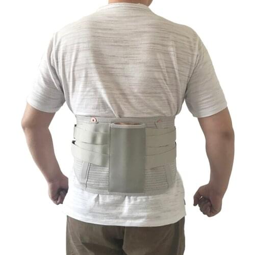 Medical Lower Back Support Belt Orthopedic Lumbar Corsets with 4-Steel Straps for Waist Spine Corrector Back Brace Men