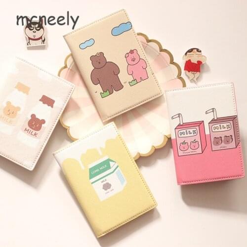 Cute bear Passport Cover Travel Wallet PU Leather Case for Passports Travel Document Organizer Pasjeshouder Passport Protector