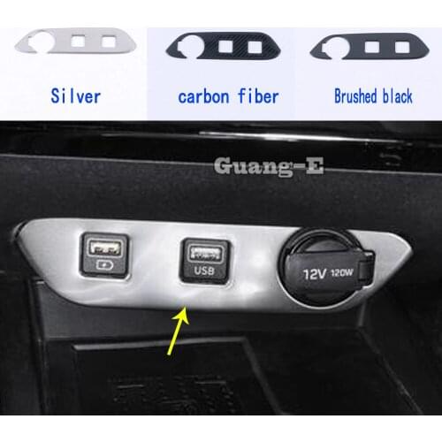 For Hyundai Elantra Avante 2021 2022 Car Cover Sticker Socket Charge Cigarette Smoke Lighter Switch USB Button Lamp Trim Parts