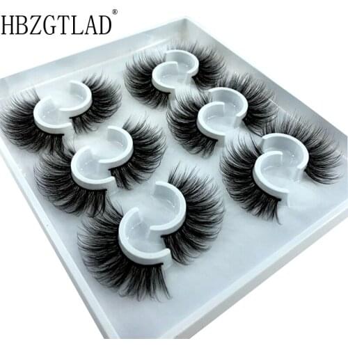 2021 NEW 6 pairs 100% Real Mink Eyelashes 3D Natural False Eyelashes 3d Mink Lashes Soft Eyelash Extension Makeup Kit Cilios
