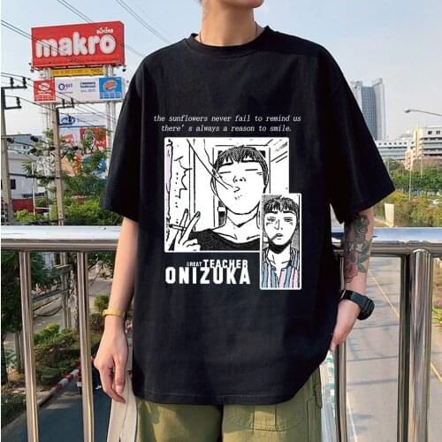 2021 New Style Couple Style Tee Fashion Great Teacher Onizuka Gto Print Summer Popular T-shirts Summer Wear Oversize Unisex Tops