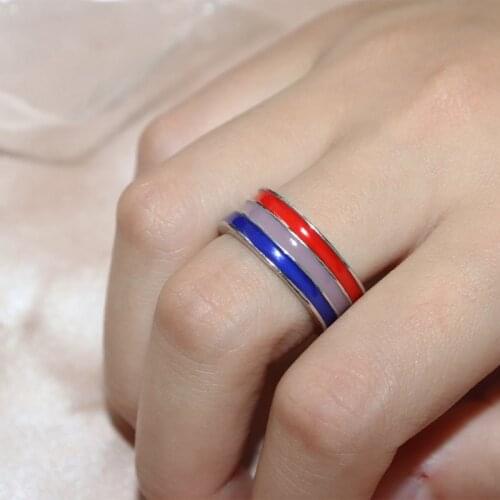 2021 New Bisexual Pride Stainless Steel Ring European and American Homosexual Ring Jewelry For Love Gift #5 6 7 8 9 10 11