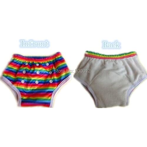 New Baby Training Pants Washable Baby Cloth Nappy With Cotton Insert Reusable Cotton Cloth Diapers For 9-14kg Babies