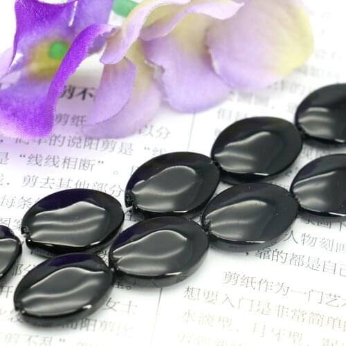 New sales!Beautiful 13X18mm Black Onyx egg shape loose beads, for DIY fashion bracelet necklace jewelry gift