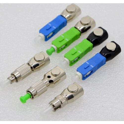 5PCS New Optical Fiber Connector SC Round Fiber Flange Connection Adapter OTDR Test Bare Fiber Coupler Special Free Shipping