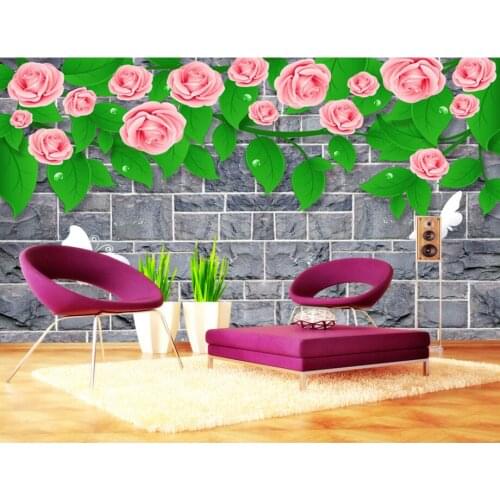 Custom large murals,3D stereoscopic rose fashion wallpaper papel de parede,restaurant living room TV wall 3d room wallpaper