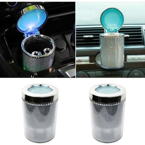 Portable LED Light Car Travel Cigarette Cylinder Ashtray Holder Cup Vogue SALE