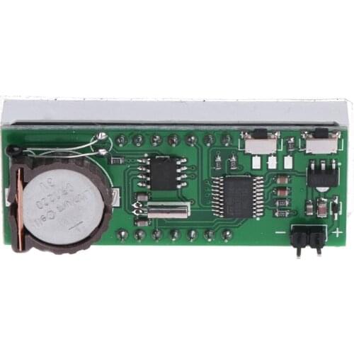 Durable 12V 5-24V Electronic Voltmeter Thermometer Clock Automobile Automobile LED Monitoring Module Test Tool