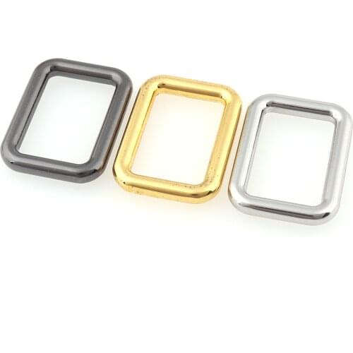 10pcs Belt Buckle D ring Alloy Metal Square buckle Gold Silver 25mm(1inch) for Shoes Bags Garment Buckles DIY Accessory Sewing