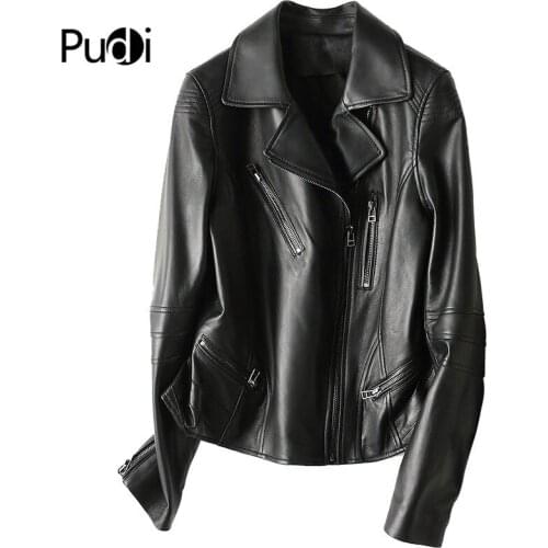Pudi Women's Natural Sheepskin Coats