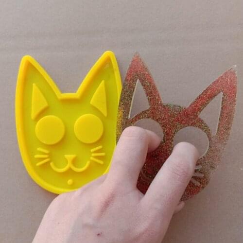 Crystal Epoxy Resin Mold Cat Key Chain Pendant Casting Silicone Mould DIY Crafts Decoration Keychain Jewelry Making Tools