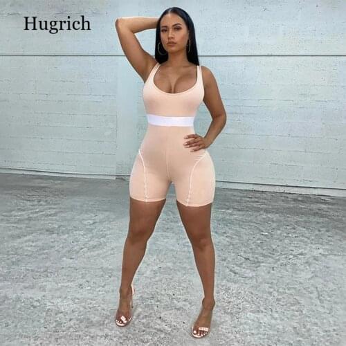 Sexy Bodycon Playsuit 2021 New Body Summer Clothes One Piece Club Outfits Sports Fitness Rompers Womens Jumpsuit Shorts