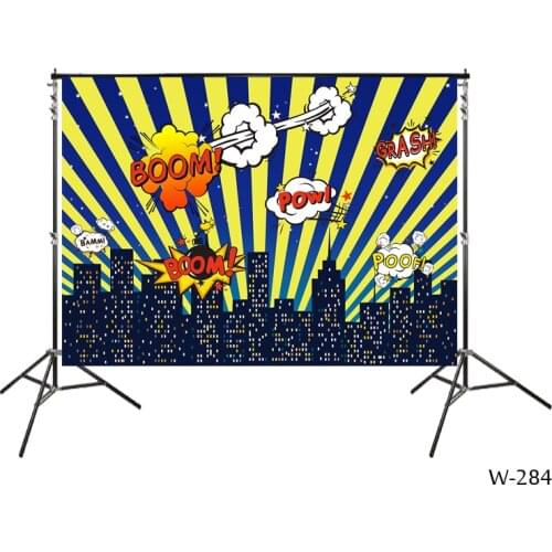 Super Heroes Backdrop Superhero Birthday Party Backdrops Photo Booth Background Wall Decorations For Boy Party Banner Poster