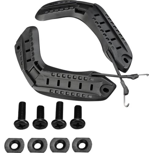 Tactic Military Combat Helmet Side Rails with Lanyard Mounting Screws Accessories(Black)