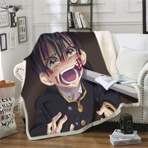 Japan Anime Blanket Toilet-Bound Hanako-kun Printed Adult Throw Blanket for Beds Home Decoration Sofa Thick Double Layer Quilts