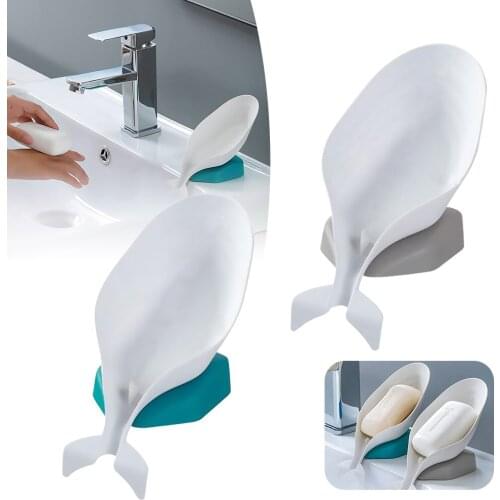 Dolphin Shape Soap Box Bathroom Soap Holder Case Bathroom Soap Dish Tray Storage Plate Bathroom Supplies Gadgets