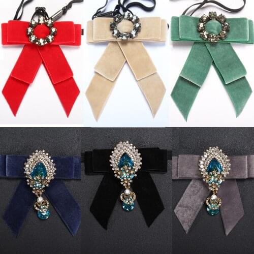 Tailor Smith Crystal Women Bowtie Adult Unisex Retro Wedding Collar Wear Alloy Bow Ties Elastic Band Rhinestone Butterfly Bowtie