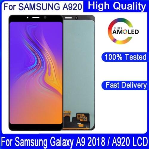 Original 6.3" AMOLED For Samsung Galaxy A9 2018 A920 A920F A920FD LCD Display Screen replacement Digitizer Assembly Replacement