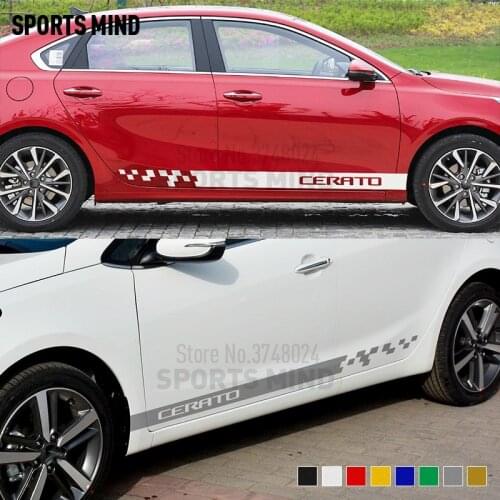 1 Pair Sports Mind Door Side Stripe Car Sticker Decal Automobiles Vinyl Car Styling For KIA Cerato K3 Exterior Accessories