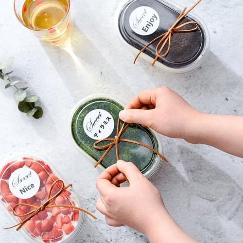 100pcs Net red mousse cake box wedding birthday party favor candy chocolate gift boxes dessert packaging transparent plastic box