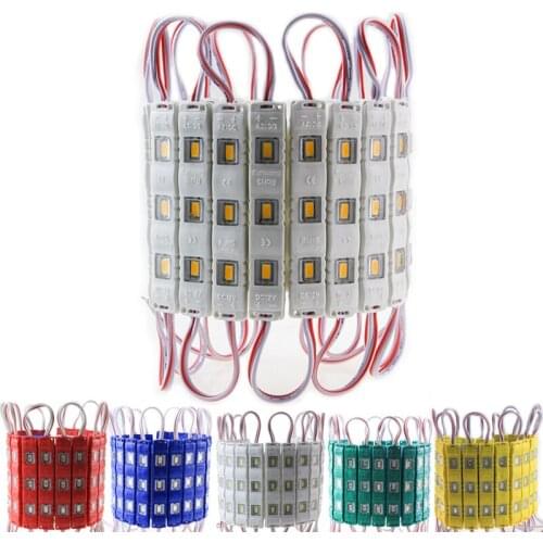 300pcs/lot Best price IP65 5730 3 LED MODULE Waterproof Warm White Pure White Injection Molding Light for DC 12V, 75mm*10mm