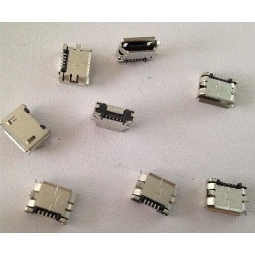 50PCS/LOT Full copper Micro USB socket MK5P Mike Mike full 5P MINI USB female seat 5 feet