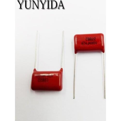 Free Shipping 10pcs, CBB 474J 400V 0.47UF 474NF P15mm Metallized Film Capacitor 400V474J 474 400V