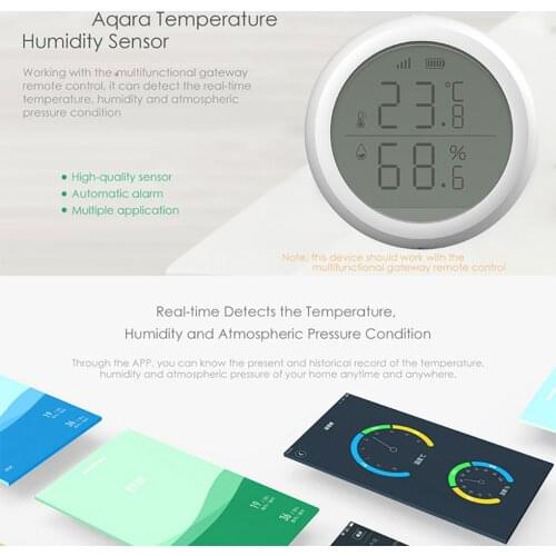Temperature Sensor WiFi Wireless Humidity Detector Room Smart Thermometer Humidity Detector with LCD Smart Home Supplies
