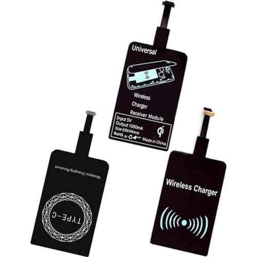 Micro USB Type C Fast Wireless Charger Adapter Universal For Samsung For IPhone For Android Qi Wireless Charging Receive