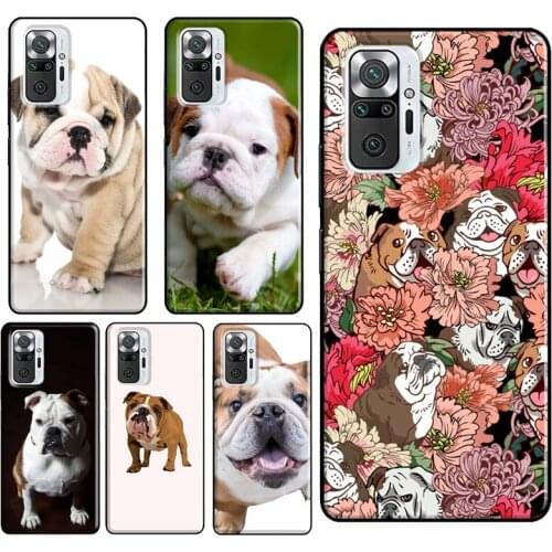 English Bulldog Phone Case For Xiaomi Redmi Note 10 Pro Note 9 Pro Note 8 Pro 8T 9S 7A 8A 9A 9C 9T Cover