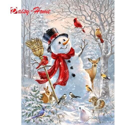 DIY Cartoon Snowman 5D Diamond Painting Full Round Drill Santa Claus Diamond Embroidery Christmas Gift Cross Stitch Kits Gift